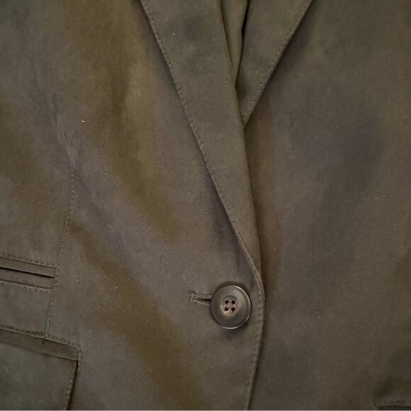 Coldwater Creek olive green one button blazer jacket size petite medium MP
 b24 - Picture 4 of 5